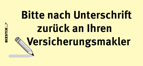 1301010161 BIZSTIX® Business Haftnotizen "Unterschrift an Versicherungsmakler" BIZSTIX® Business Haftnotizen "Unterschrift an Versicherungsmakler"