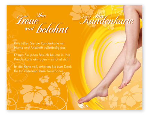 1206010144 Kundenkarte "happy feet" Kundenkarte "happy feet"