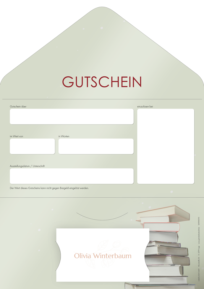 Gutscheinkarte Classic "Bücher" individuell