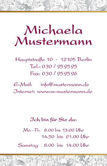 1212010307 Visitenkarte "Tresor" Visitenkarte "Tresor"