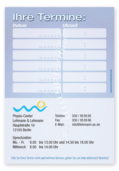 1214010640 Terminzettel "Da Vinci" - 6 Termine mit Wochentagen Terminzettel "Da Vinci" - 6 Termine mit Wochentagen