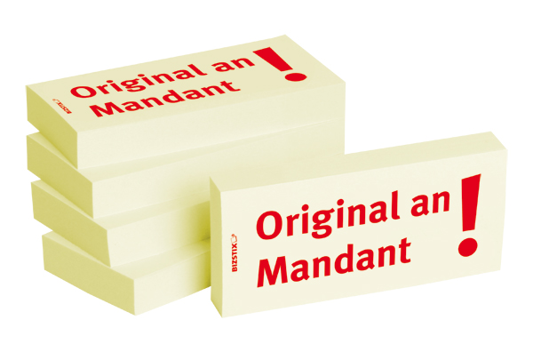 BIZSTIX® Business Haftnotizen "Original an Mandant" BIZSTIX® Business Haftnotizen "Original an Mandant"