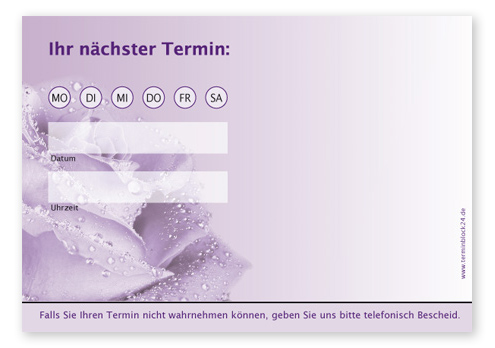 Terminzettel "Mitternachtstau" - 1 Termin mit Wochentagen Terminzettel "Mitternachtstau" - 1 Termin mit Wochentagen