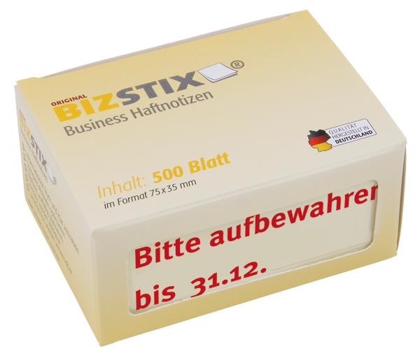 BIZSTIX® Business Haftnotizen "Bitte aufbewahren bis" BIZSTIX® Business Haftnotizen "Bitte aufbewahren bis"