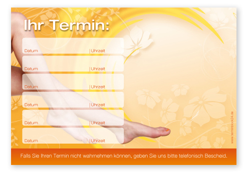 Terminzettel "happy feet" - 6 Termine Terminzettel "happy feet" - 6 Termine