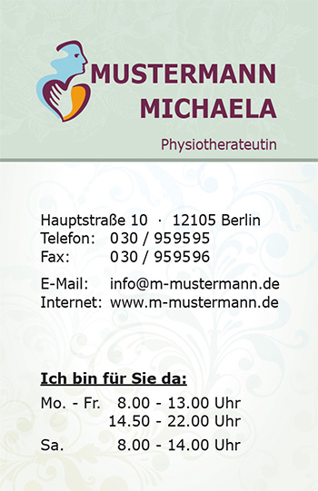 1212010334 Visitenkarte "Seidenstoff" Visitenkarte "Seidenstoff"