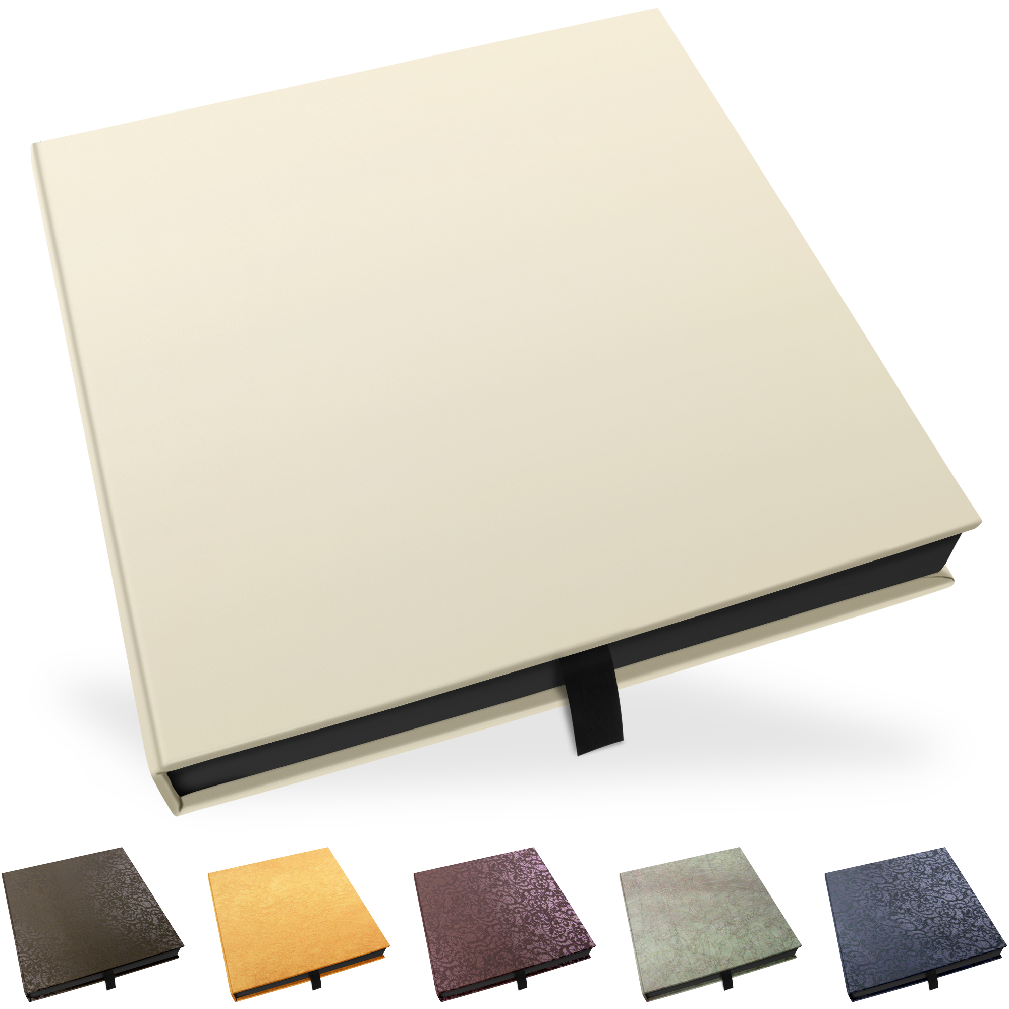 SCH-IS-25x25 Klappschachtel 26 x 26 cm, ohne Bildausschnitt, Innenschachtel schwarz Klappschachtel 26 x 26 cm, ohne Bildausschnitt, Innenschachtel schwarz