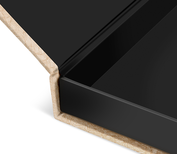 Klappschachtel 10 x 15 ohne Fensterstanzung, mit schwarzer Innenschachtel Klappschachtel 10 x 15 ohne Fensterstanzung, mit schwarzer Innenschachtel