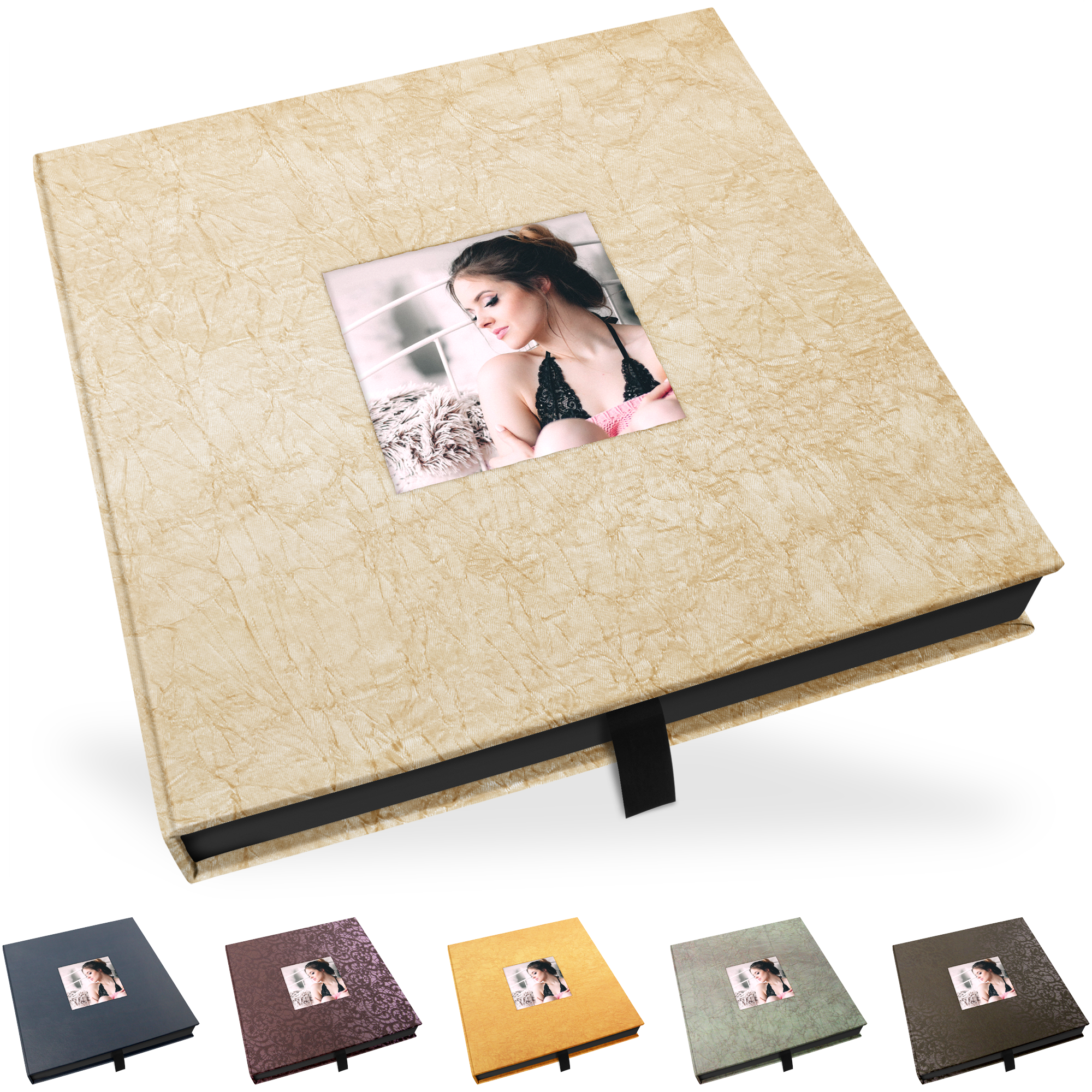 SCHD-IS-25x25 Klappschachtel 26 x 26 cm, mit Bildausschnitt, Innenschachtel schwarz Klappschachtel 26 x 26 cm, mit Bildausschnitt, Innenschachtel schwarz