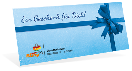 1208010183 Gutscheinkarte Classic "blue surprise" individuell Gutscheinkarte Classic "blue surprise" individuell