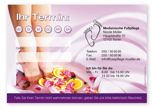 1214010136 Terminzettel "sinnliche Momente" - 1 Termin mit Wochentagen Terminzettel "sinnliche Momente" - 1 Termin mit Wochentagen