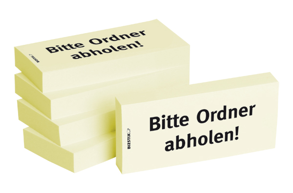 BIZSTIX® Business Haftnotizen "Bitte Ordner abholen!"