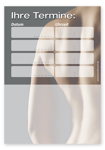 Terminzettel "neue Leichtigkeit" - 4 Termine mit Wochentagen Terminzettel "neue Leichtigkeit" - 4 Termine mit Wochentagen