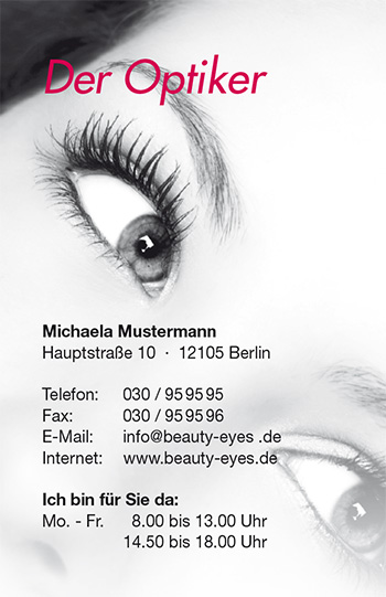 1212010132 Visitenkarte "Augenblick" Visitenkarte "Augenblick"